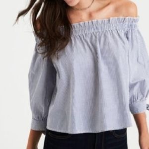 American eagle off the shoulder blouse